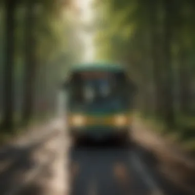 Sustainability Goals in Public Transportation Visual representation of sustainability in public transportation