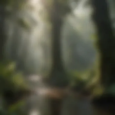 Rainforest Canopy Rainforest canopy showcasing humidity and precipitation