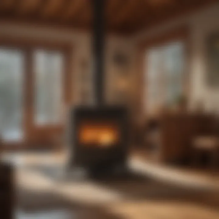 Cozy indoor setting with propane heater