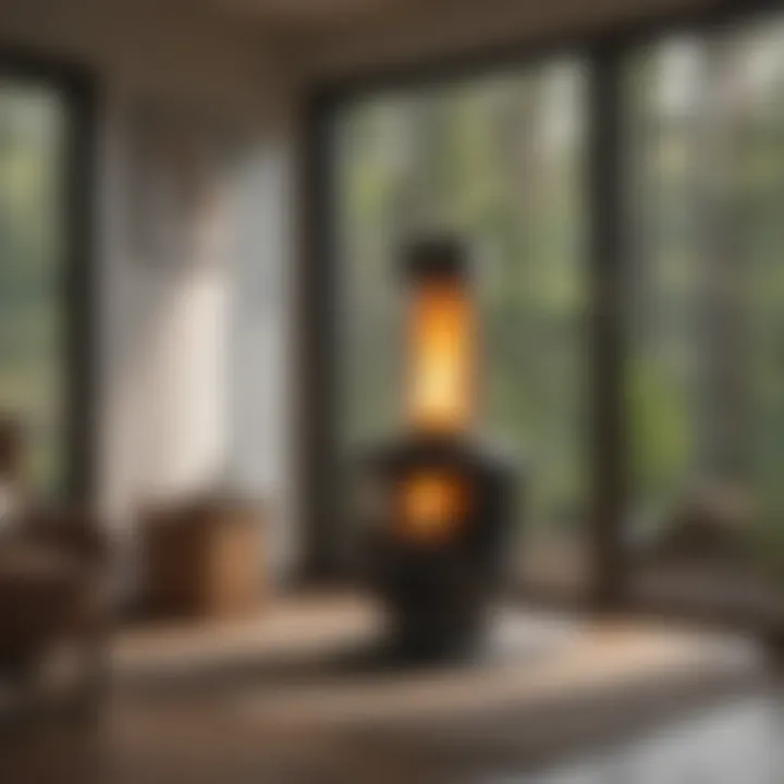 Eco-friendly propane heater in modern home