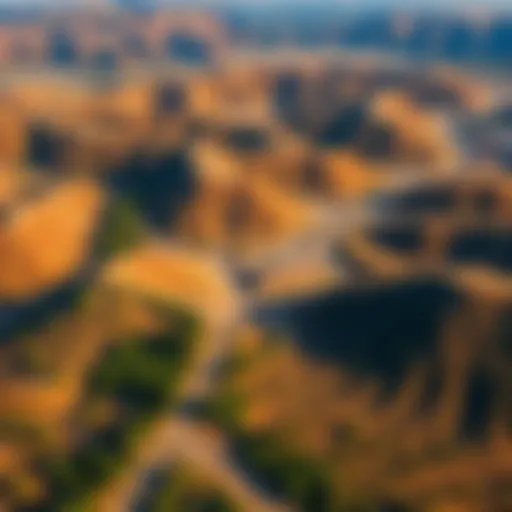 Aerial view of San Bernardino County showcasing diverse land use