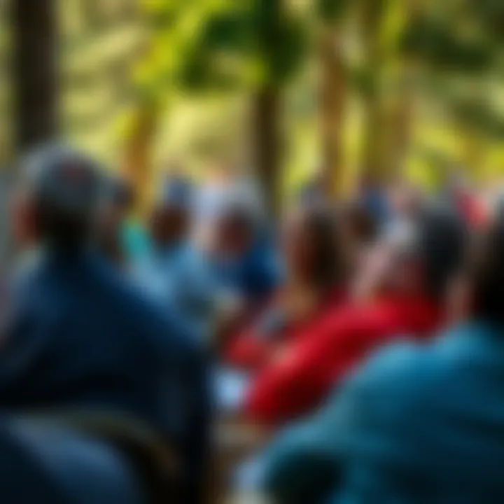 Public Engagement in Land Use Community members engaging in public hearing about land use