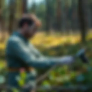Field Research on Triclopyr's Ecological Impact A researcher conducting field studies on the effects of triclopyr in an aquatic environment