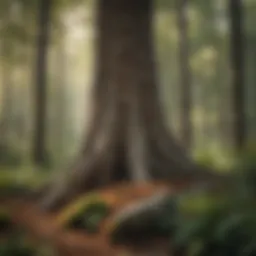 Natural landscape showcasing diverse tree species
