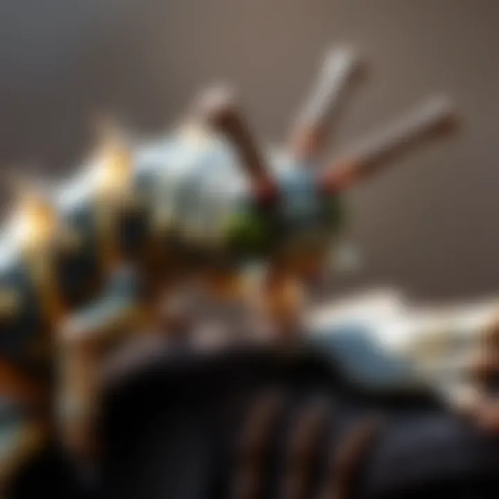 Close-up of a Wyoming caterpillar showcasing its unique adaptations