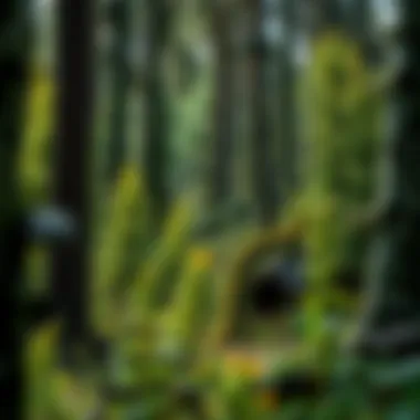 Wyoming forest showing diverse flora affected by caterpillar activities