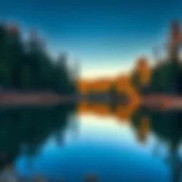A serene lake in Yellowstone surrounded by pine trees